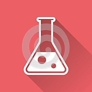 Chemical test tube pictogram icon.