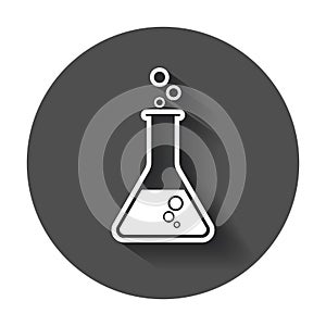 Chemical test tube pictogram icon.