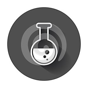 Chemical test tube pictogram icon.