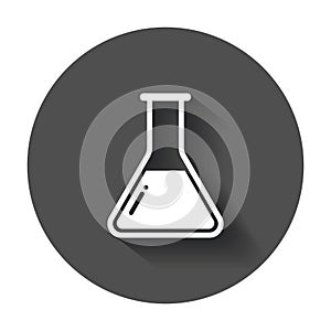 Chemical test tube pictogram icon.