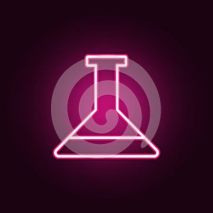 chemical tube icon. Elements of web in neon style icons. Simple icon for websites, web design, mobile app, info graphics