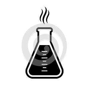 Chemicals cone retort vector icon