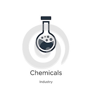 Chemicals icon vector. Trendy flat chemicals icon from industry collection isolated on white background. Vector illustration can