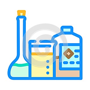 chemicals and solvents tool work color icon vector illustration