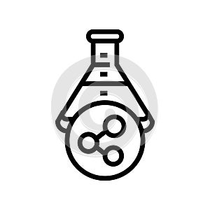 chemicals and solvents tool work line icon vector illustration