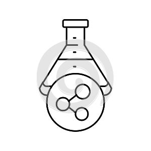 chemicals and solvents tool work line icon vector illustration photo