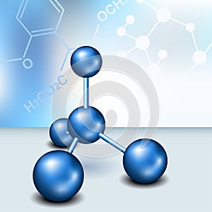 Chemistry background with molecule