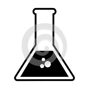 Chemistry beakers vector illustration icon