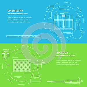 Chemistry biology banner template