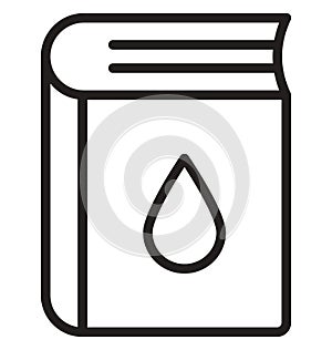 Chemistry book Isolated Vector icon that can easily modify or edit