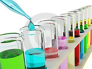 Chemistry, chemical experiment and science research concept