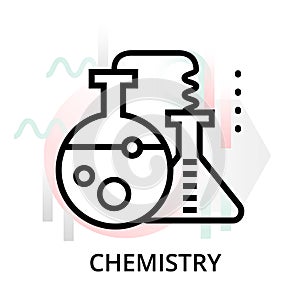 Chemistry concept icon on abstract background
