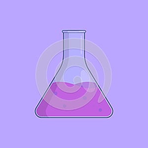 Chemistry Conical Flask Illustration Chemical conical flask