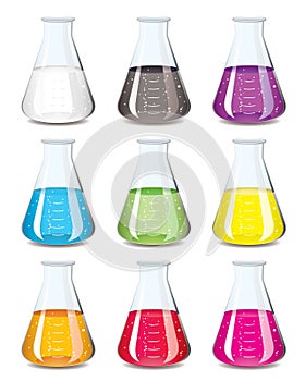 Chemistry flask collection