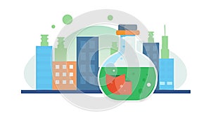 Chemistry Flask Nature Experiment Vector Icon, vector design Generative AI