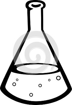 chemistry flask vector illustration