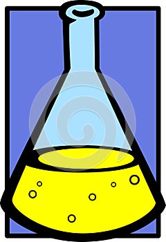 chemistry flask vector illustration