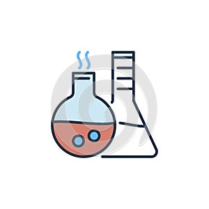 Chemistry Flasks vector Science concept colored icon