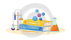 Chemistry flat concept vector illustration