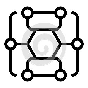 Chemistry formula icon outline vector. Professional research lab