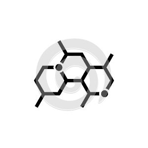 Chemistry formula structure icon. Line chemical molecule icon