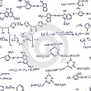 Chemistry Formulas. Seamless.