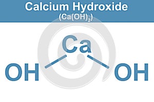 Chemistry illustration of Calcium Hydroxide