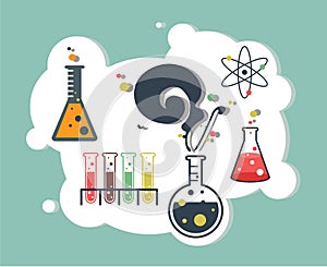 Chemistry infographic laboratory