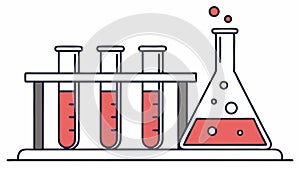 Chemistry Lab Beakers and Flasks, vector design Generative AI