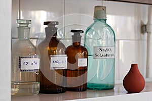 Chemistry laboratory glass containers