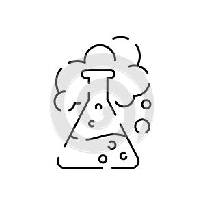 Chemistry and laboratory related line icon. Science and scientific equipment linear icon. Lab and experiment outline