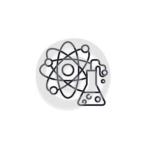 Chemistry linear icon concept. Chemistry line vector sign, symbol, illustration.