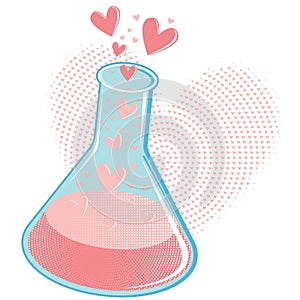 Chemistry of Love Concept or Love Potion