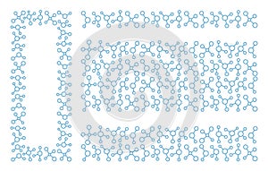 Chemistry pattern molecules set. Background design element. Editable outline stroke. Vector line.