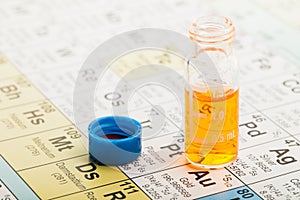 Chemistry: Periodic table and vial