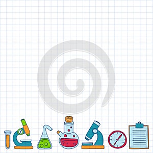 Chemistry Pharmacology Natural sciences Vector doodle set