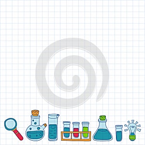 Chemistry Pharmacology Natural sciences Vector doodle set