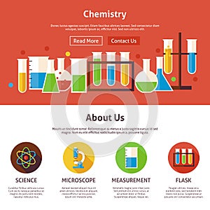 Chemistry Science Flat Web Design Template