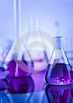 Chemistry science, Laboratory glassware background