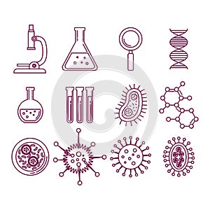 Chemistry science poster icon