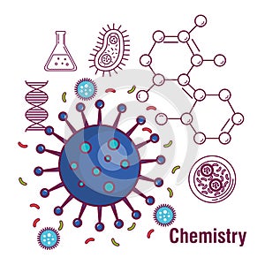 Chemistry science poster icon