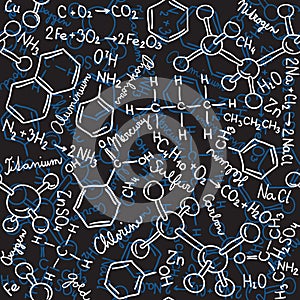 Chemistry seamless pattern