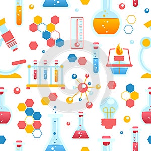 Chemistry seamless pattern