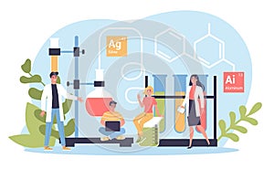 Chemistry subject concept. Scientific experiment in the laboratory.