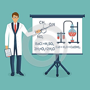 Chemistry teacher vector