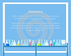 Chemistry Web Banner with Place for Text Vector