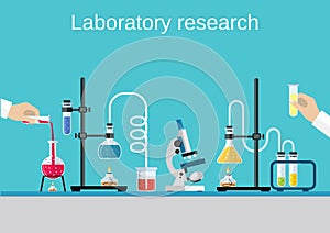 Chemists scientists equipment.