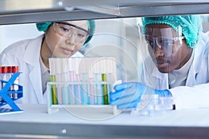 Chemists working with analysis