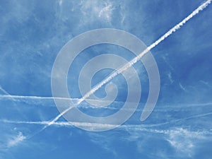 Chems chemtrails aeroplane geoengineering chemical trails vapour plane jet fuel sky skies pollution air climate change