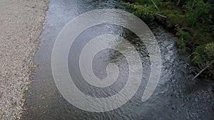 Chena River aerial drone footage in late summer